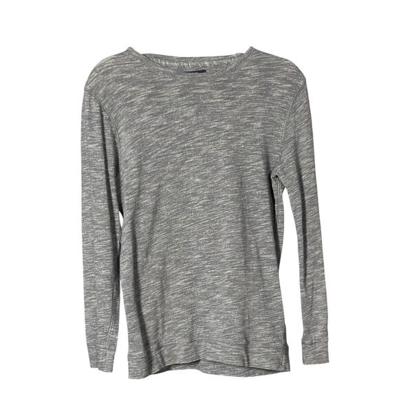 Mark Law Luxury Tee Shirt Size Small Long Sleeve Gray Neutral Basic Minimalist - Picture 1 of 7